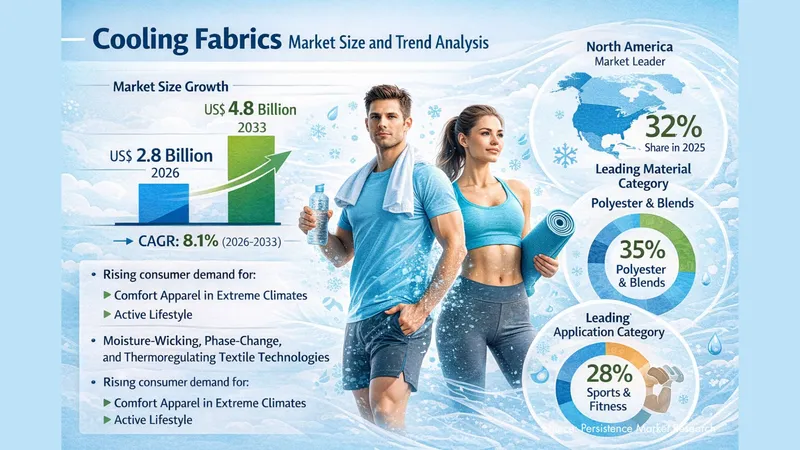 Global Cooling Fabrics Market Set to Reach US$4.8 Billion by 2033